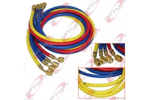 4 AC Refrigerant Charging Hoses R410a R134a 4x 60" 5ft HVAC 1/4" SAE 800PSI HOSE